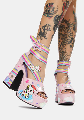 Rainbow Palace Stellina Platform Sandals