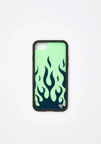 Neon Flames iPhone Case