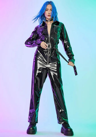 On Tha Fritz Vinyl Jumpsuit
