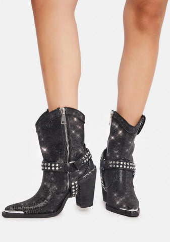 Onyx Sheriff Shine Cowboy Boots