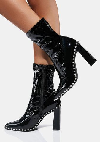 Noir Mooney Ankle Boots