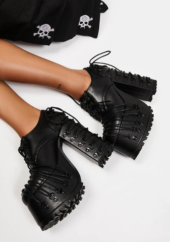 Dare To Cross Me Platform Brogues