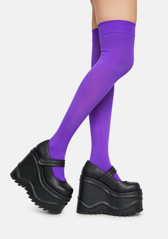 Violet Angel Of Mine Sheer Thigh Highs