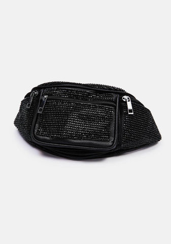 Caviar Gimme The Loot Rhinestone Fanny Pack