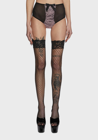 x Bettie Page Elsie Lace High-Waisted Brief