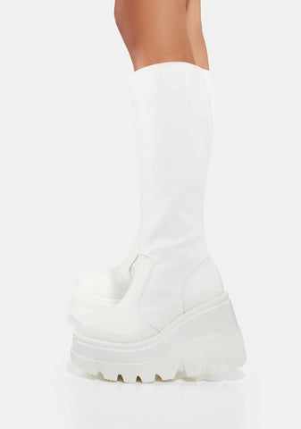 White Go-Go Shaker Boots