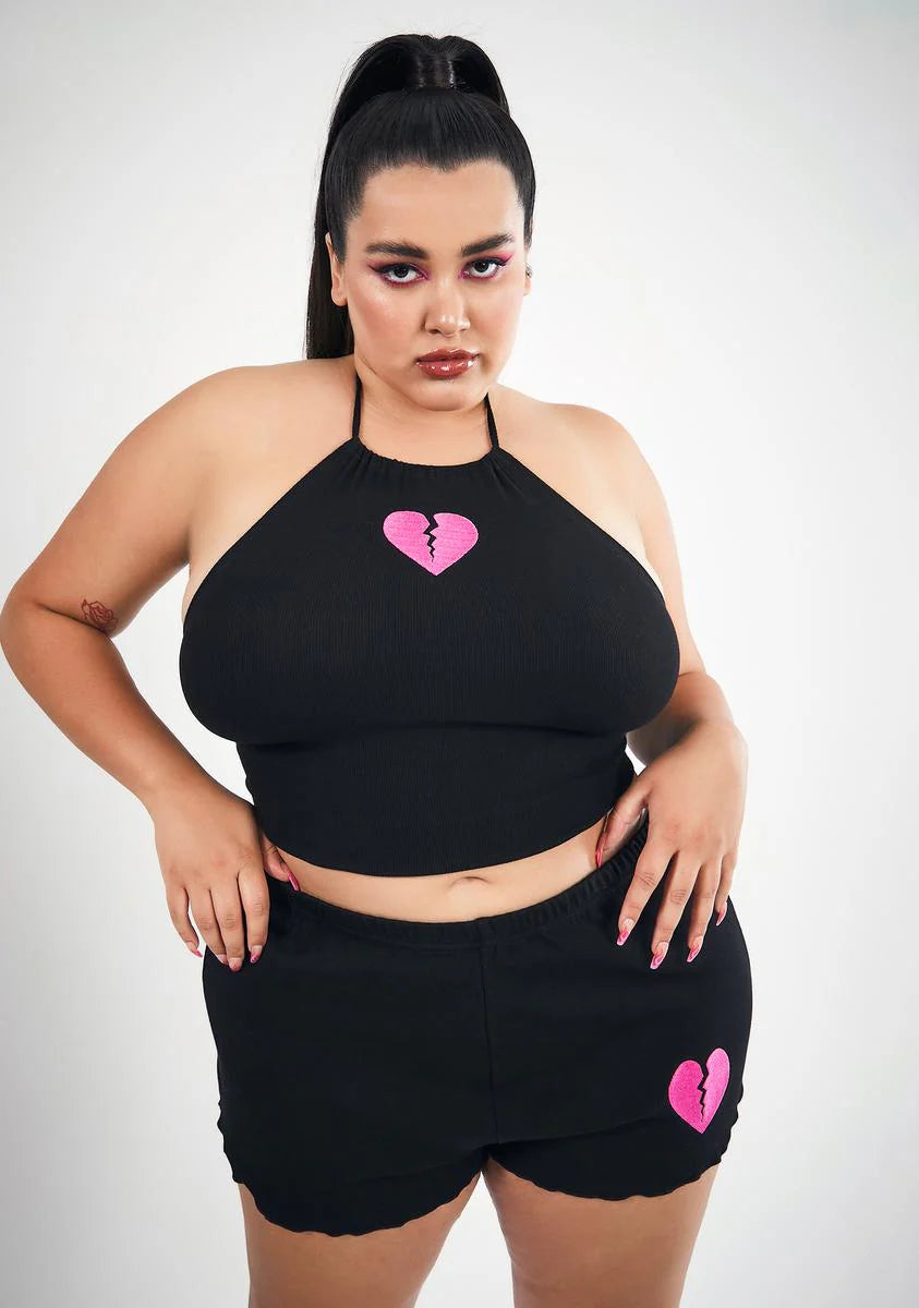 Showing No Affection Halter And Shorts Set