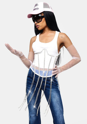 Crystal Drip Underbust Corset