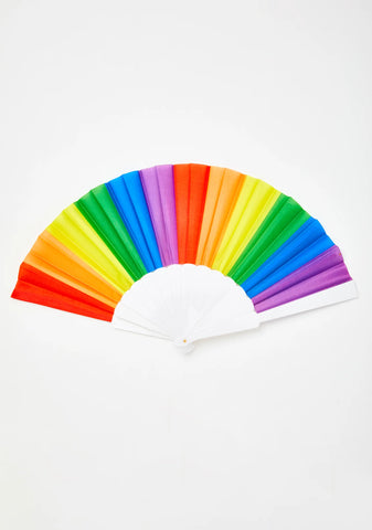 Rainbow Bliss Striped Fan
