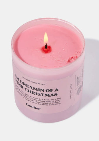 Pink Christmas Candle