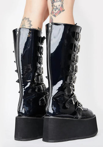 Damned-318 Platform Knee High Boots