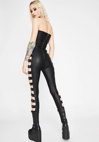 Midnight War Zone Buckle Catsuit