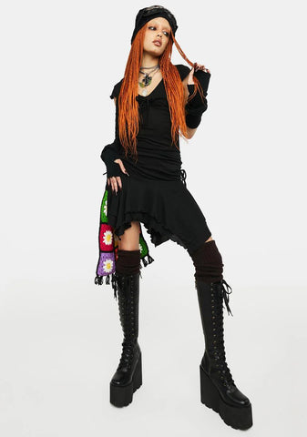 Hidden Pathways Handkerchief Dress