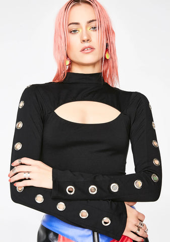 Tough Chick Eyelet Top