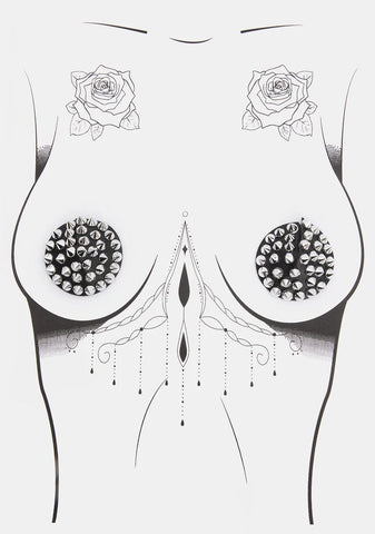 Silver Spike All Over Reusable Pasties