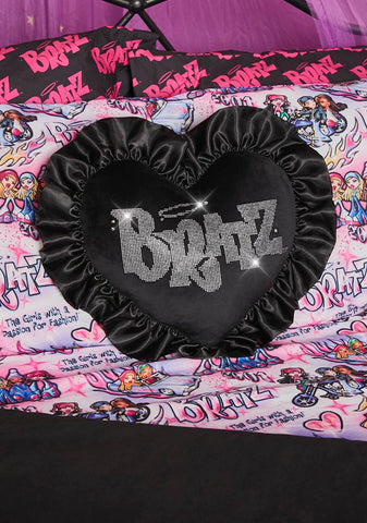Dark Keep It Glossy Heart Pillow