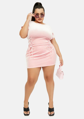 Plus Baby Gonna Act Out Velour Mini Dress