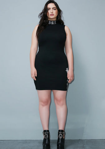 Iconic Embroidered Bodycon Dress