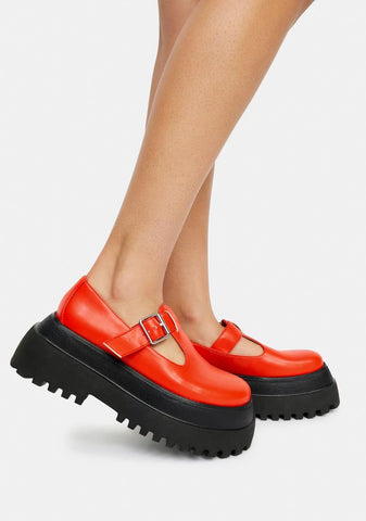 Cherry Tartness Platform Mary Janes