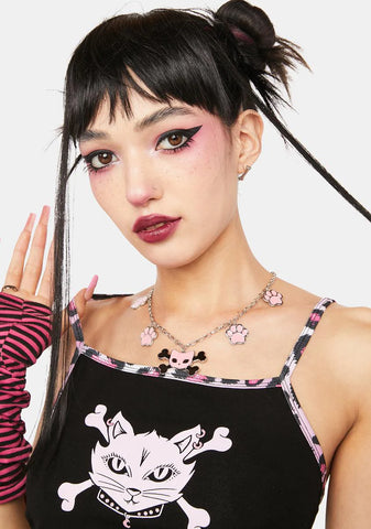 Paws Off Charm Necklace