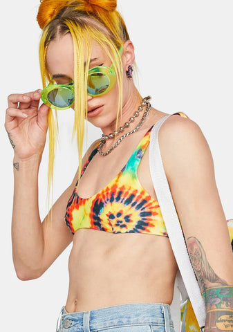The 90s Tie Dye Bikini Top