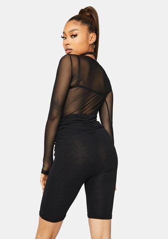 One Step Closer Hook & Eye Biker Shorts