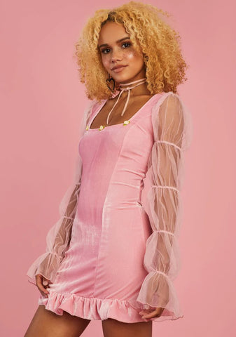 Soft Spirit Velvet Mini Dress