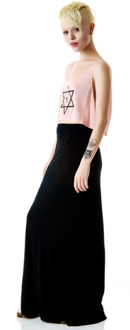 Trippy Cropped Tank Top - Light Blue