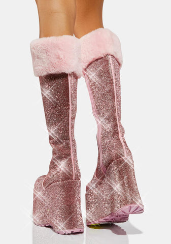 Cloud Nine Rhinestone Platform Boots