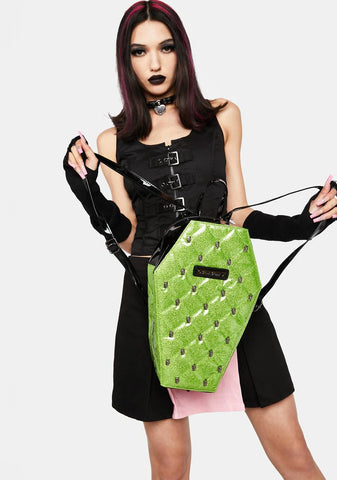Studded Frank Quilted Coffin Backpack