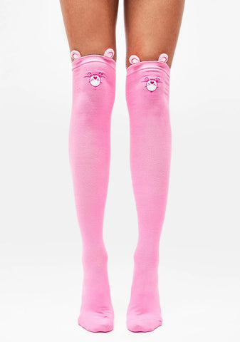 Magic's Here Thigh High Socks - Pink