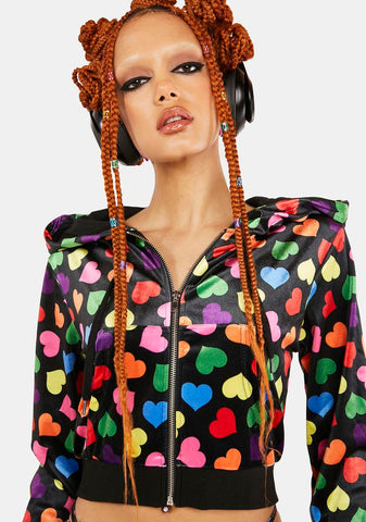 Circle Of Love Velour Hoodie