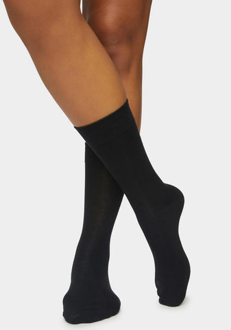 Synth Embroidered Logo Crew Socks