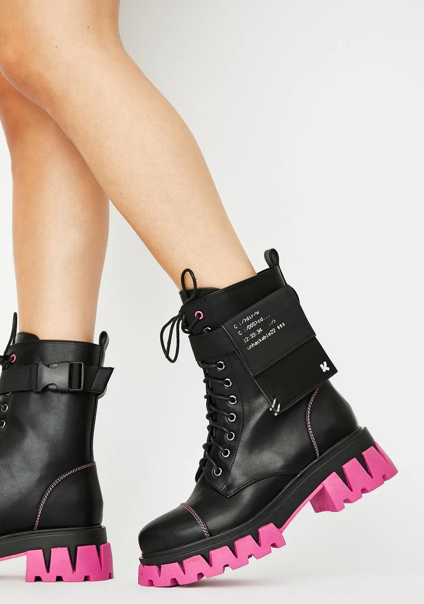 Purple Banshee Combat Boots