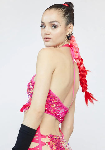 Lady Technotopia Flip Sequin Shorts