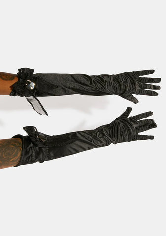 Night Fancy Deluxe Satin Gloves
