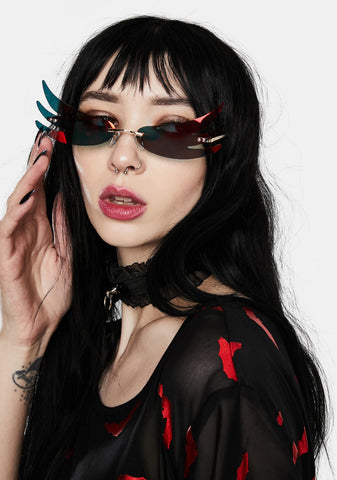 Crimson Above The Clouds Wing Sunglasses