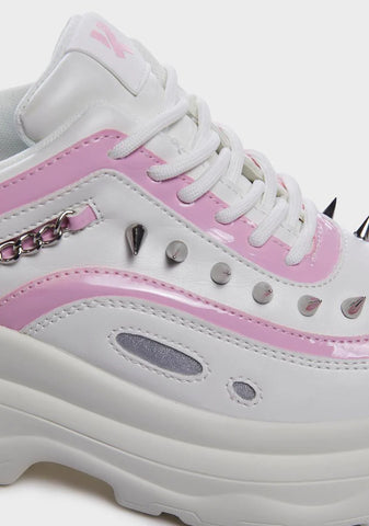 Pink Bane Of Exile Platform Sneakers