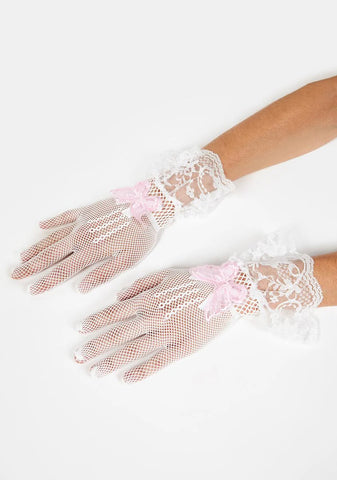 Kiss Flight Risk Butterfly Mesh Gloves