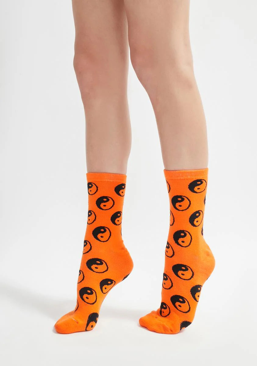 Tangerine New Harmony Yin Yang Socks