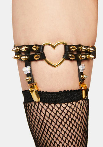 Midnight Love Me Harder Garter Set