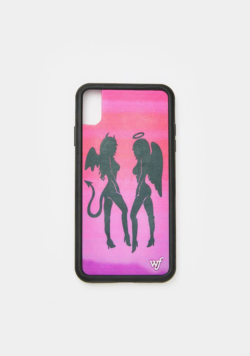 Pink Devil Angel iPhone Case