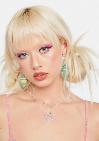 Filled With Love Clear Chain Necklace