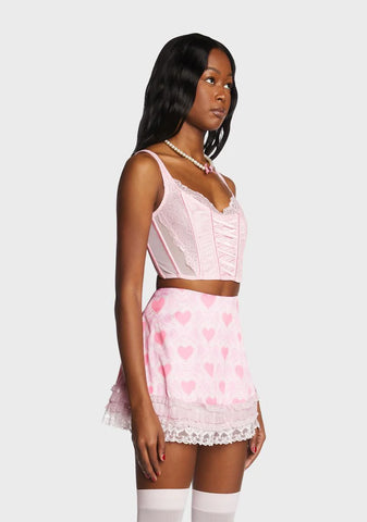 Blush Gilded Beauty Bustier Top