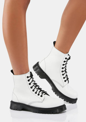Adara Vegan Leather Chunky Boots