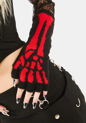 Night Terror Skeleton Arm Warmers