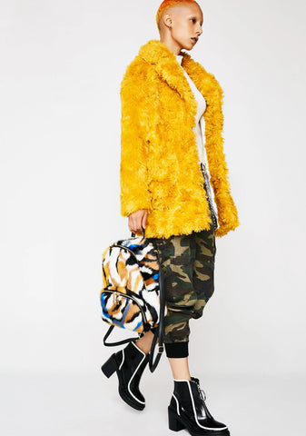 Earn Your Stripes Fuzzy Backpack