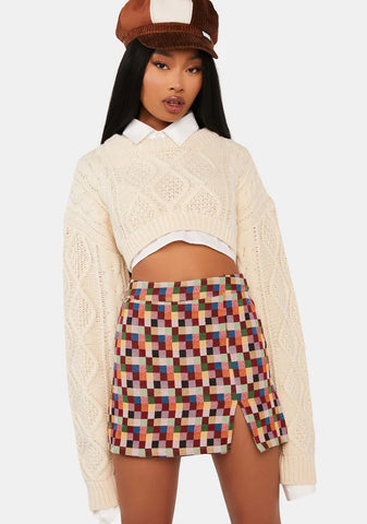 Too Smart For You Mini Skirt