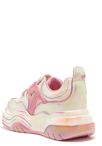 Kaleidoscopic Platform Trainers - Rainbow