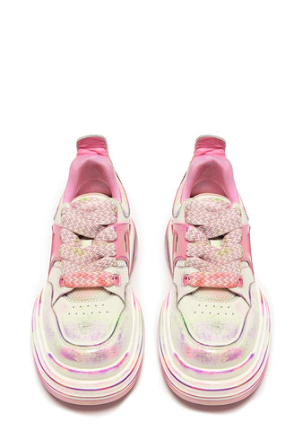 Kaleidoscopic Platform Trainers - Rainbow